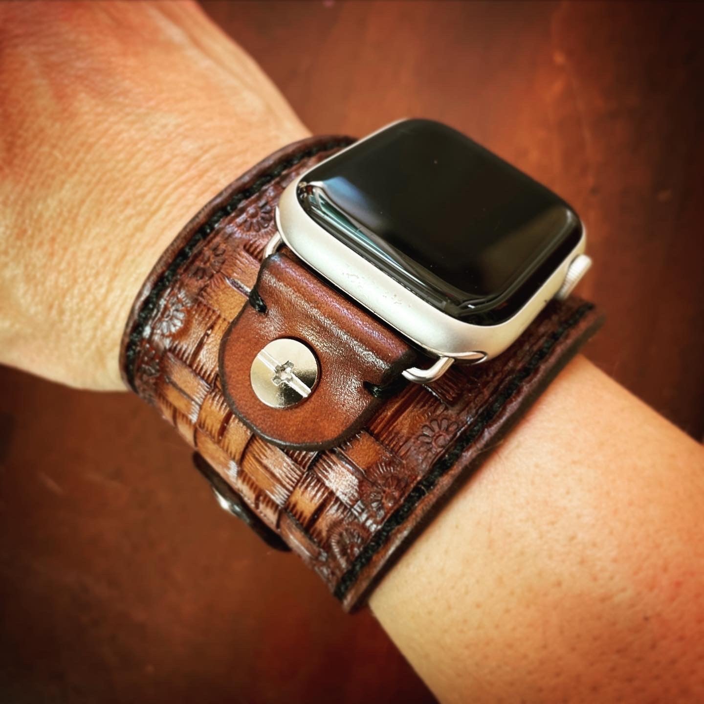 Square Basketweave Apple Watch Cuff