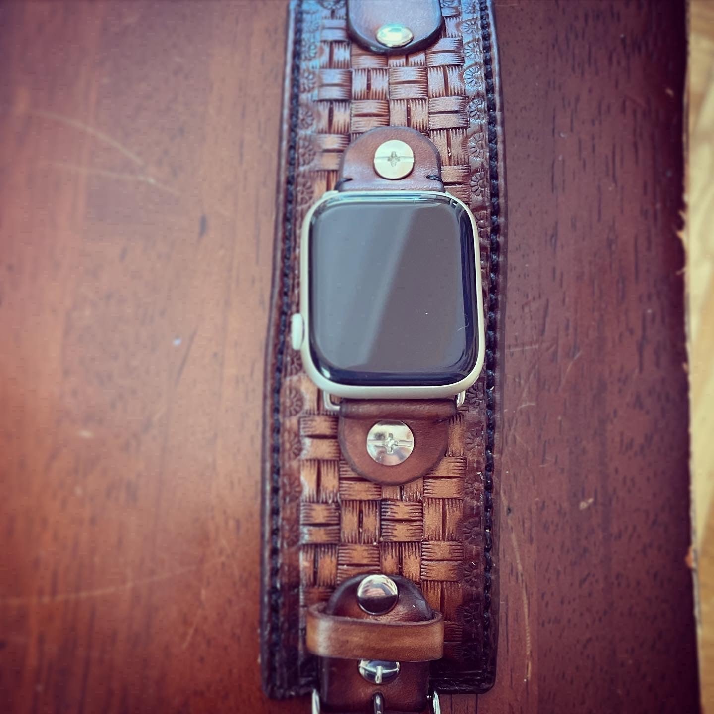 Square Basketweave Apple Watch Cuff